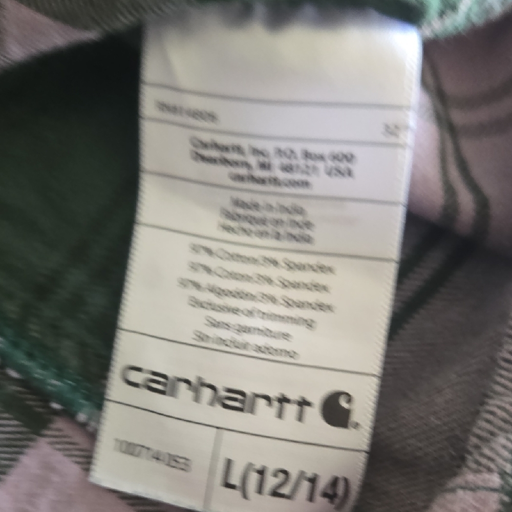 Carhartt Green and White Plaid Shirt - Picture 9 of 9